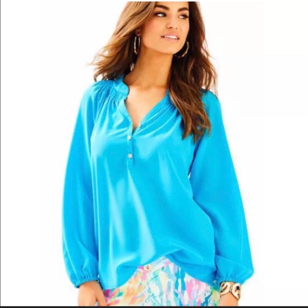 Lilly Pulitzer silk Elsa top XS